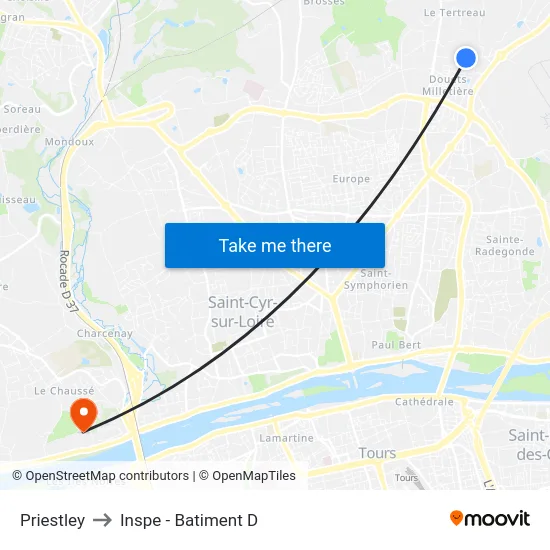Priestley to Inspe - Batiment D map