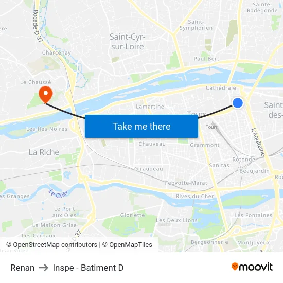 Renan to Inspe - Batiment D map