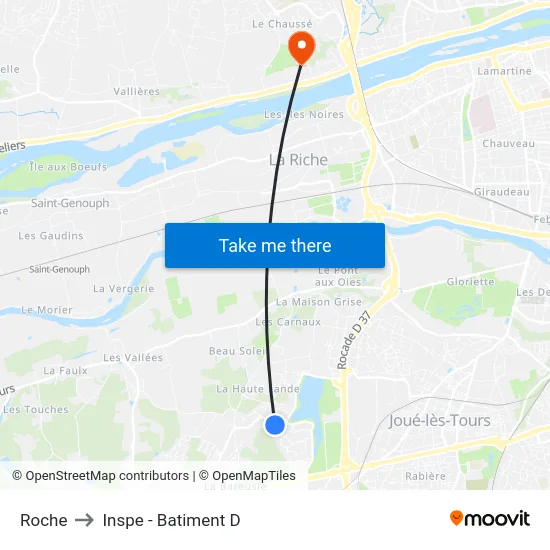 Roche to Inspe - Batiment D map