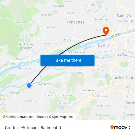 Grottes to Inspe - Batiment D map