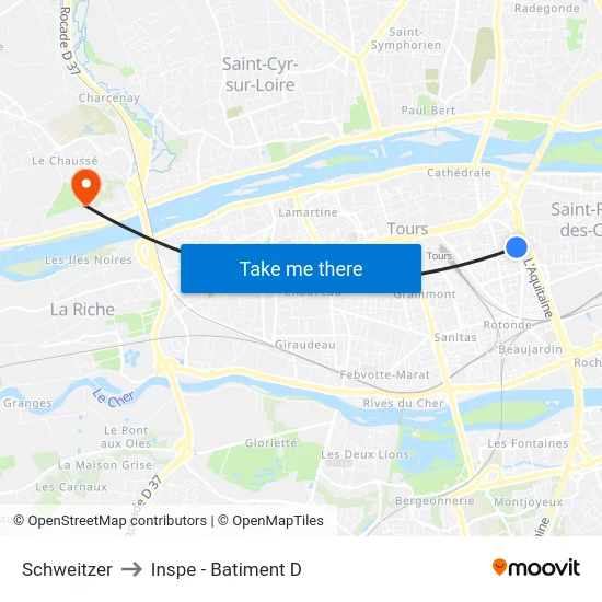 Schweitzer to Inspe - Batiment D map