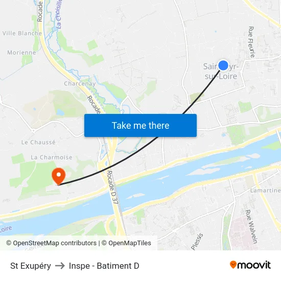 St Exupéry to Inspe - Batiment D map