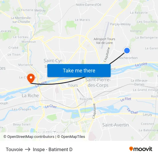 Touvoie to Inspe - Batiment D map