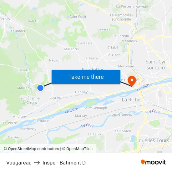Vaugareau to Inspe - Batiment D map