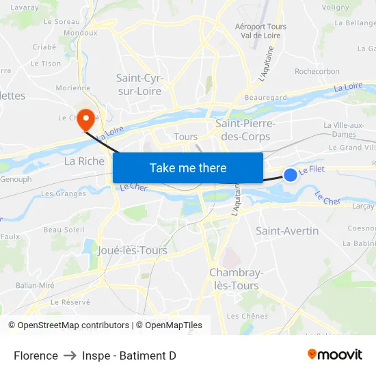 Florence to Inspe - Batiment D map