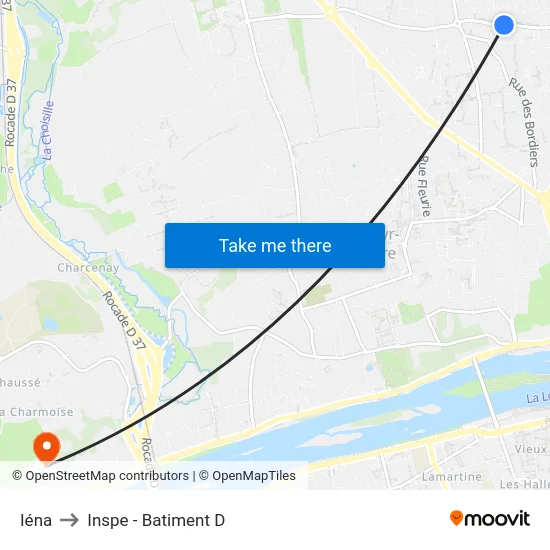 Iéna to Inspe - Batiment D map