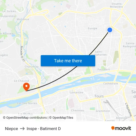 Niepce to Inspe - Batiment D map