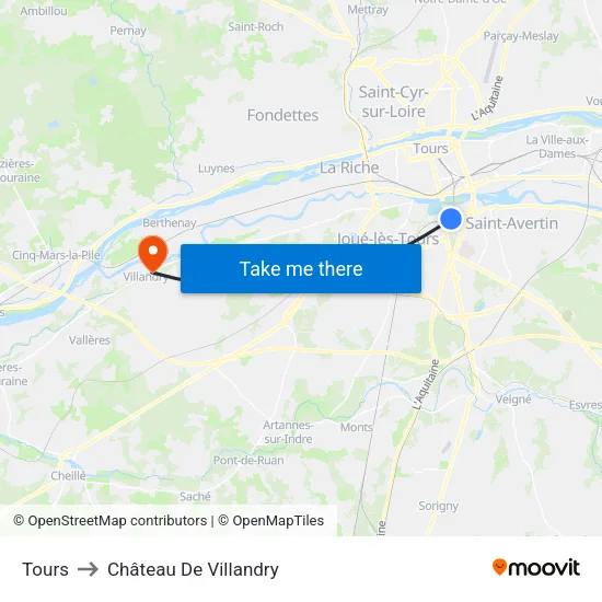 Tours to Château De Villandry map