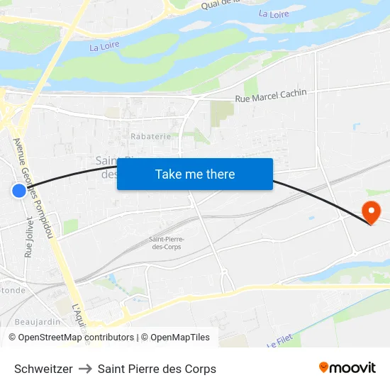 Schweitzer to Saint Pierre des Corps map