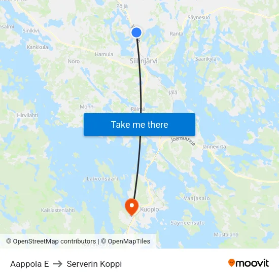 Aappola E to Serverin Koppi map