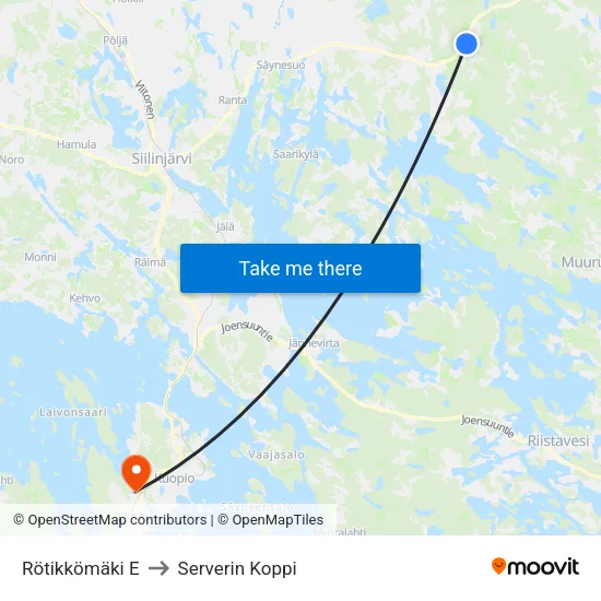 Rötikkömäki E to Serverin Koppi map