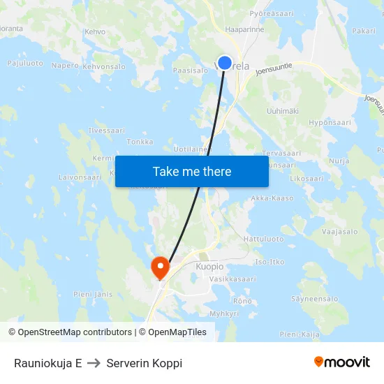 Rauniokuja E to Serverin Koppi map