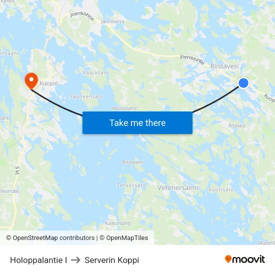 Holoppalantie  I to Serverin Koppi map