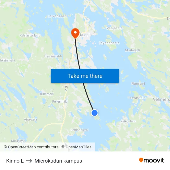 Kinno L to Microkadun kampus map