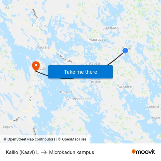Kallio (Kaavi)  L to Microkadun kampus map