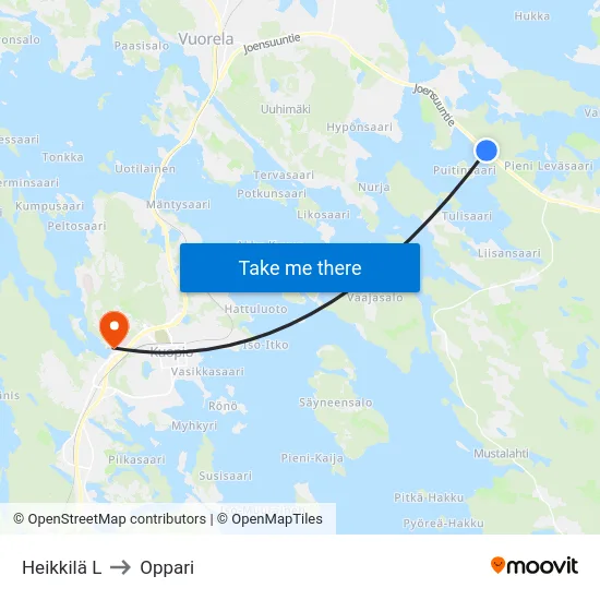Heikkilä L to Oppari map
