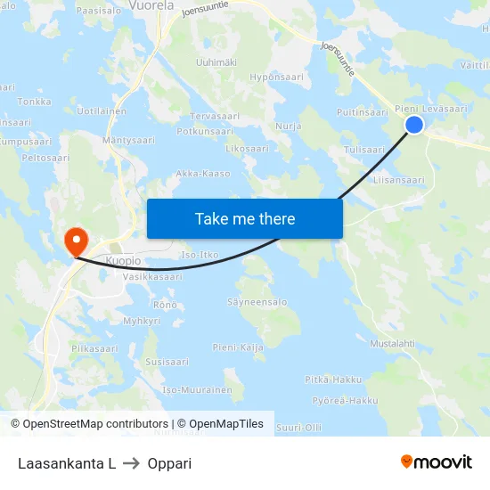 Laasankanta L to Oppari map