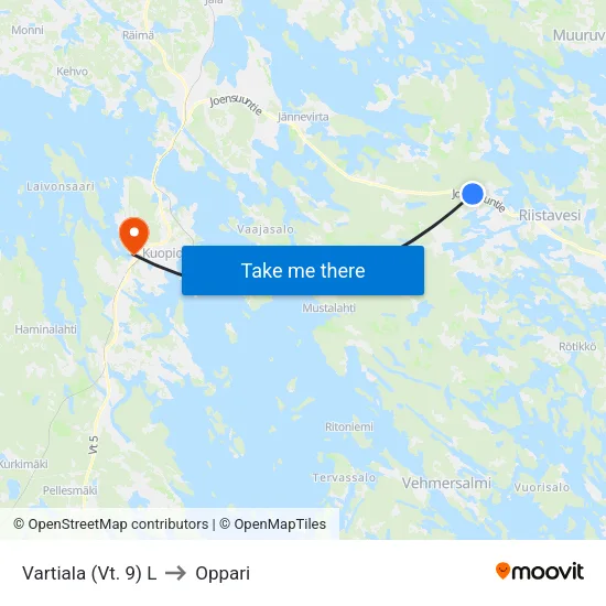Vartiala (Vt. 9) L to Oppari map