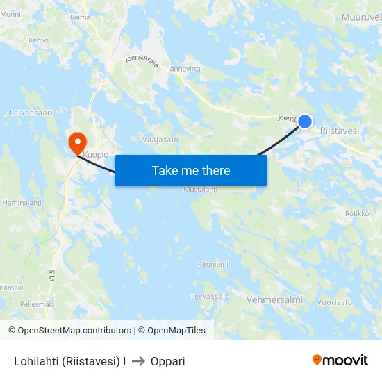 Lohilahti (Riistavesi) I to Oppari map
