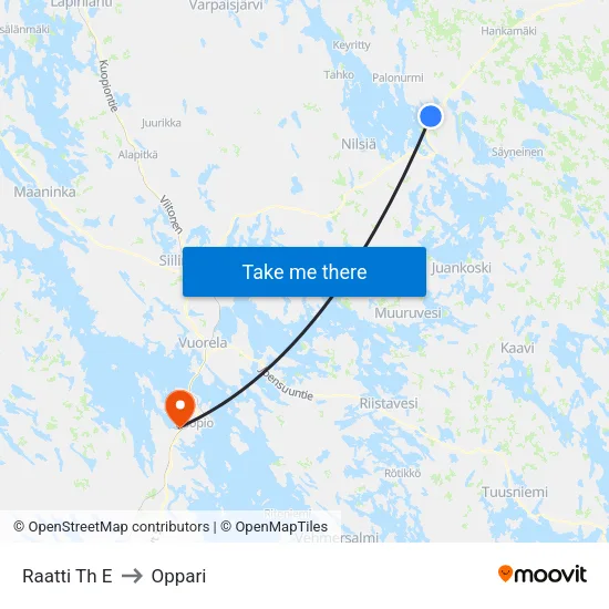 Raatti Th E to Oppari map