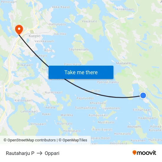 Rautaharju P to Oppari map