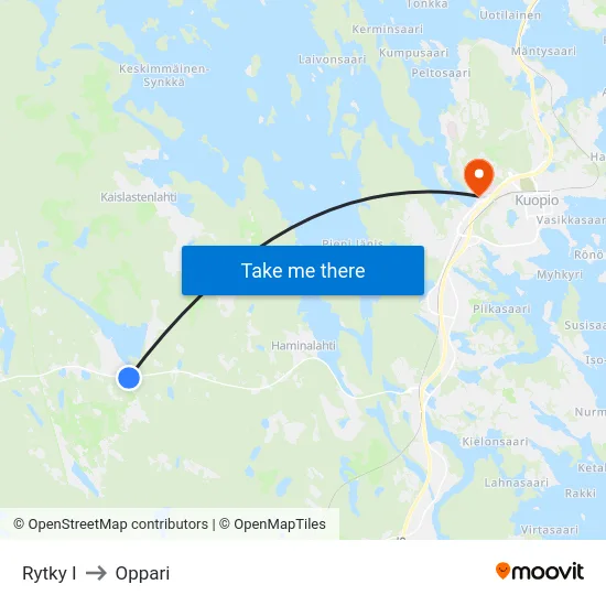 Rytky I to Oppari map