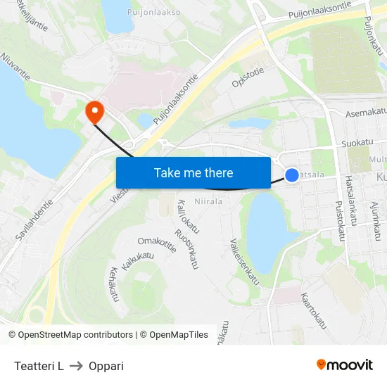 Teatteri L to Oppari map