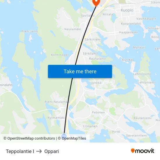 Teppolantie I to Oppari map