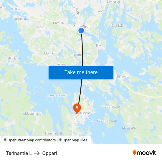 Tarinantie L to Oppari map