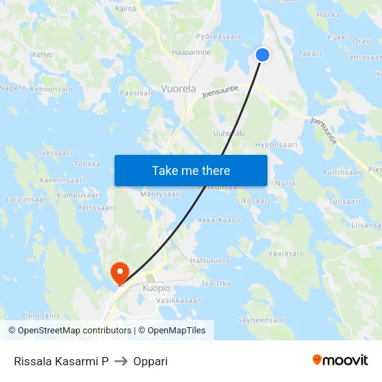 Rissala Kasarmi P to Oppari map