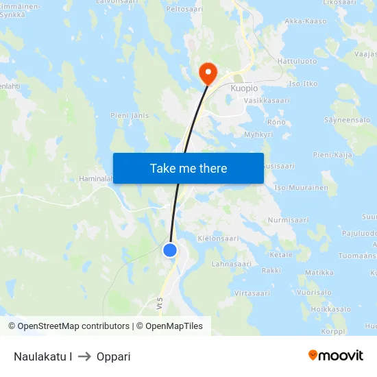 Naulakatu I to Oppari map