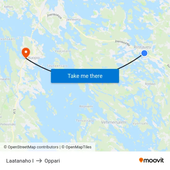 Laatanaho  I to Oppari map