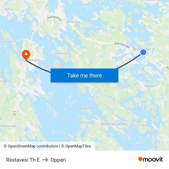 Riistavesi Th  E to Oppari map
