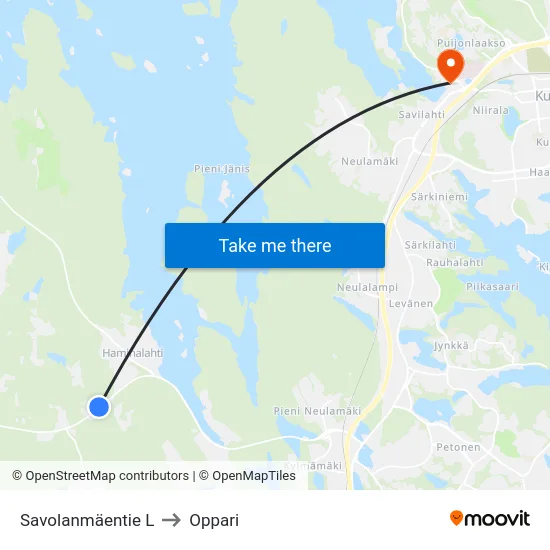 Savolanmäentie L to Oppari map