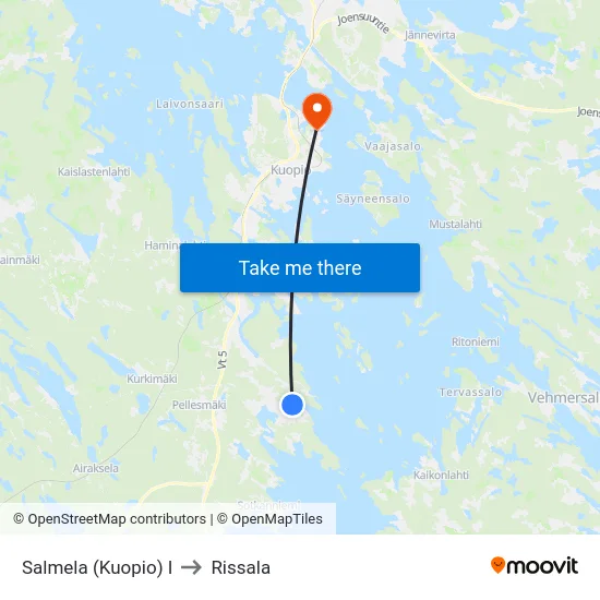 Salmela (Kuopio) I to Rissala map