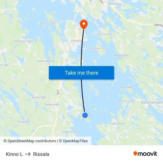 Kinno L to Rissala map