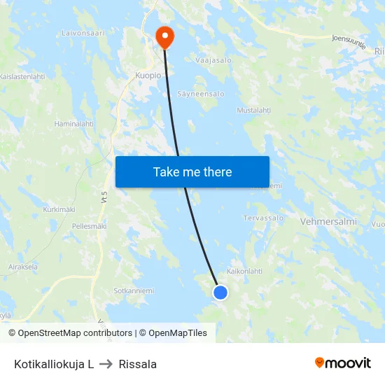 Kotikalliokuja L to Rissala map