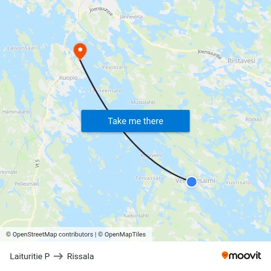 Laituritie P to Rissala map