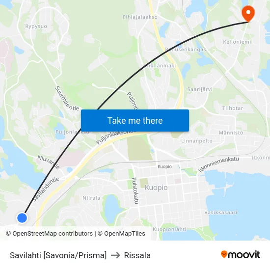 Savilahti [Savonia/Prisma] to Rissala map