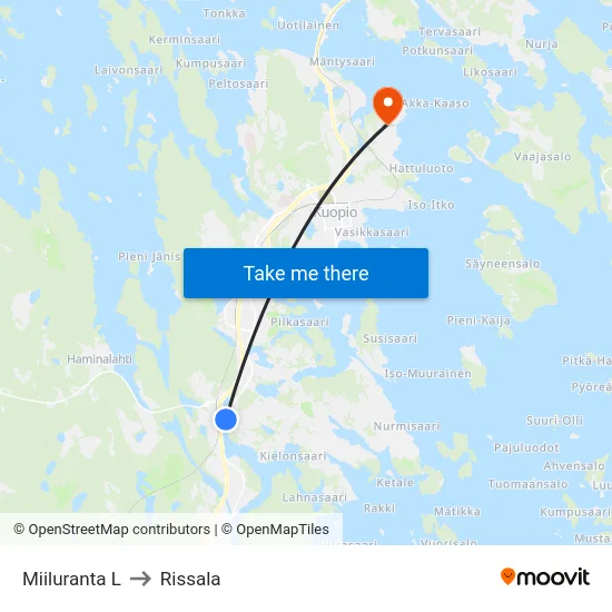 Miiluranta L to Rissala map