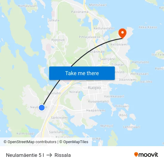 Neulamäentie 5 I to Rissala map