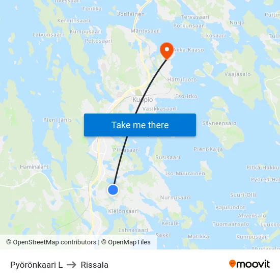 Pyörönkaari L to Rissala map