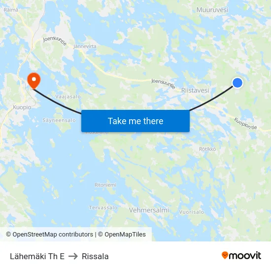 Lähemäki Th  E to Rissala map