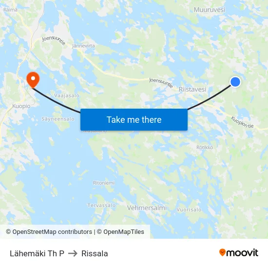 Lähemäki Th  P to Rissala map