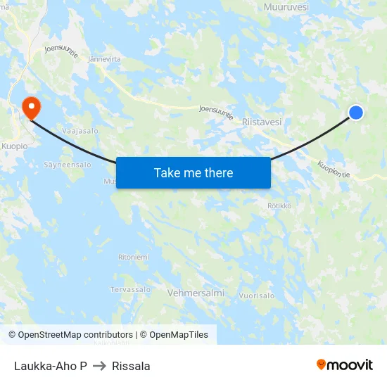 Laukka-Aho  P to Rissala map