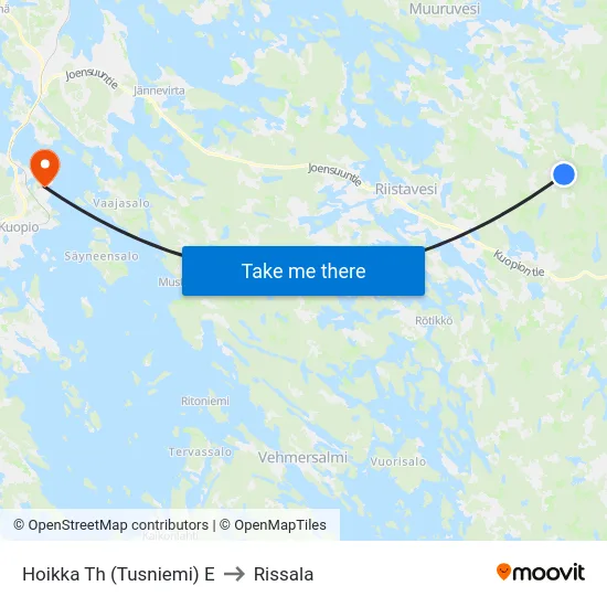 Hoikka Th (Tusniemi)  E to Rissala map