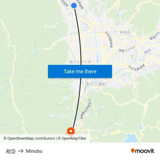 Aite to Minobu map