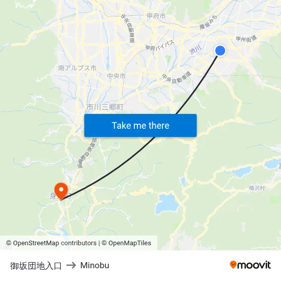 Misaka Housing Complex Entrance to Minobu map