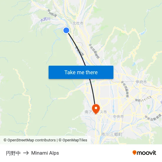 Enno Middle to Minami Alps map