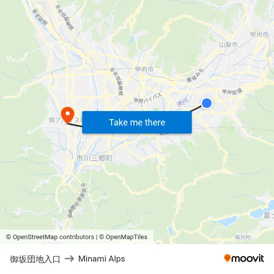 Misaka Housing Complex Entrance to Minami Alps map